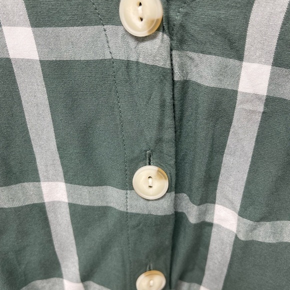 Vintage Threads plaid green and white cropped top - Picture 3 of 3